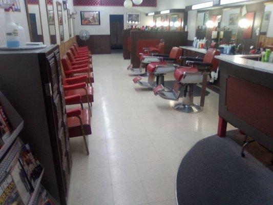 The newly renovated Plaza Barber Shop