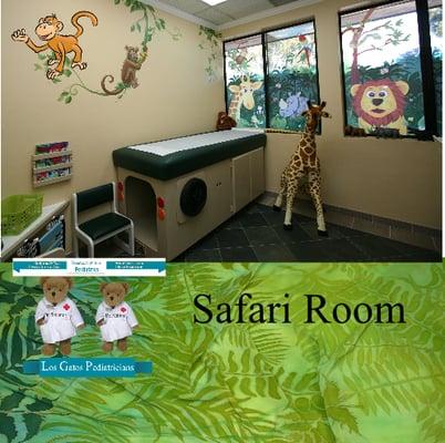 The Safari Room, just one of our themed patient rooms