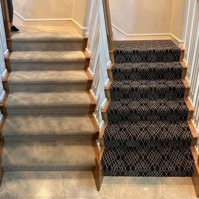 New carpet on stairs