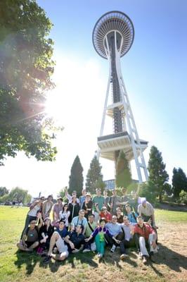 Space Needle on a beautiful Summer day in Seattle