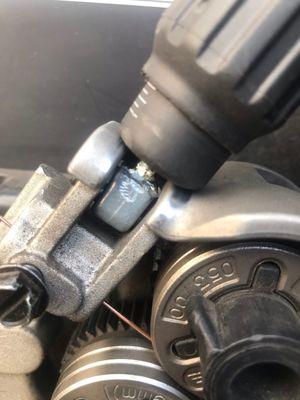 Brand new wire tensioner that was ruined while they were " diagnosing it "