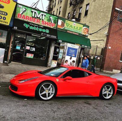 A good friend of a friend came and stop by to show us love, he had the 458 Italia park out front