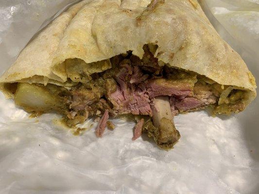 Chicken roti with pink uncooked chicken inside. Purchased 10/20/2021.