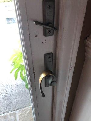 Brass door hardware. Looking for satin silver finish