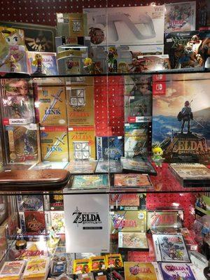 Zelda stuff on display