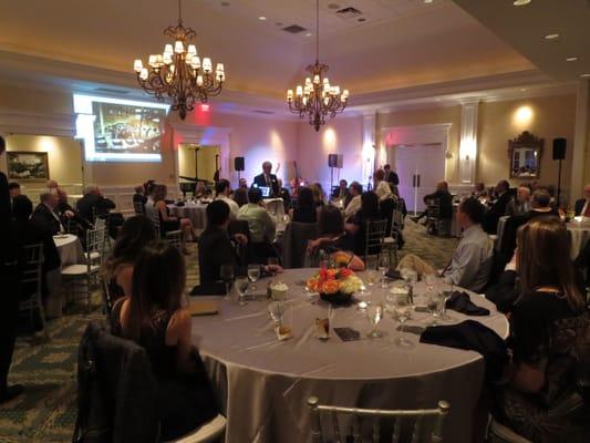 Inside one of the ballrooms for a company function.