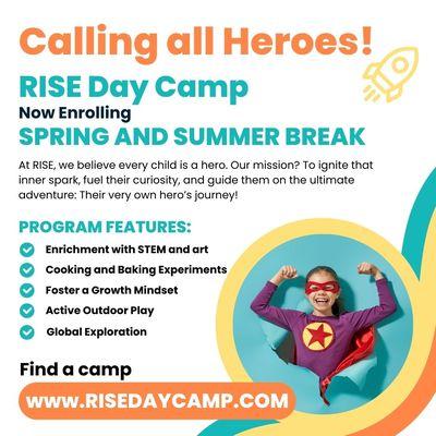 Spring and Summer Camp Registration is NOW OPEN!