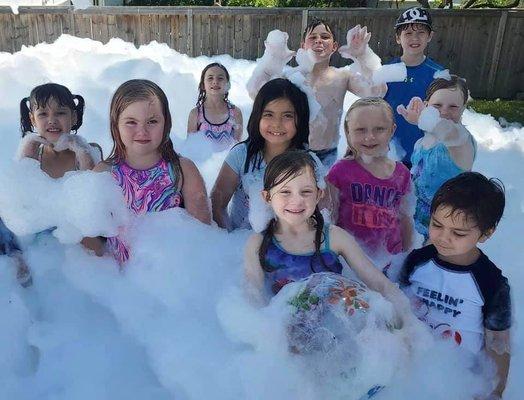 Kids love foam and what better way to celebrate birthday parties!