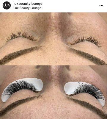 Lashes before and after