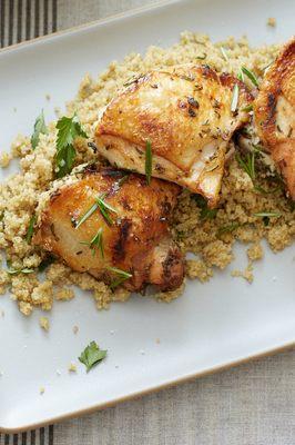 Rosemary Garlic Chicken Thighs  with Quinoa