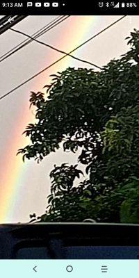 Close up of rainbow