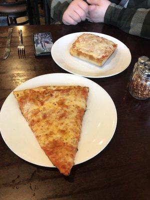 Regular slice and a Sicilian slice.