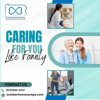 Join our family at October Home Care and let us provide the care you deserve, right where you belong. Contact us today!