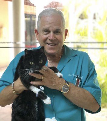 Dr. Rogoff and his 20 year old cat, Sara