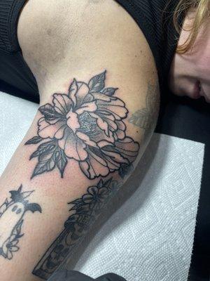 Peony tattoo