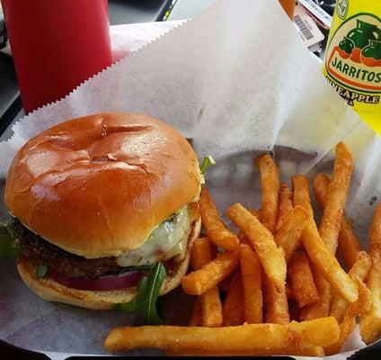 Chipotle gauc burger & fries good stuff!!!