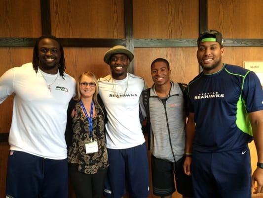 Pep- talk from 4 of the the Seahawks draft picks...