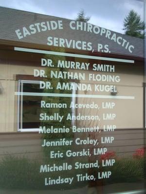 Providers at Eastside Chiropractic Services, PS