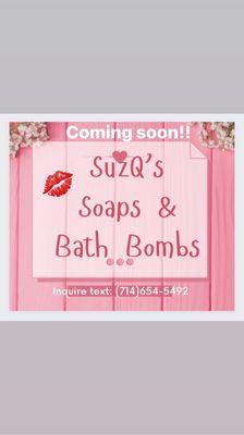 Soon we will have Soaps & bath bombs! For sale come pick them up at the salon or order and receive your order within a few days!