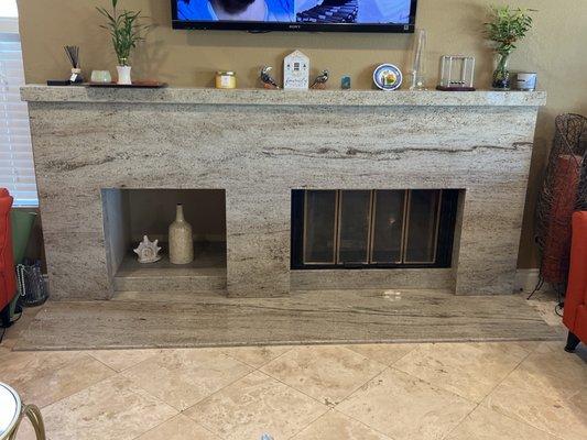 Fireplace by Leader Granite.