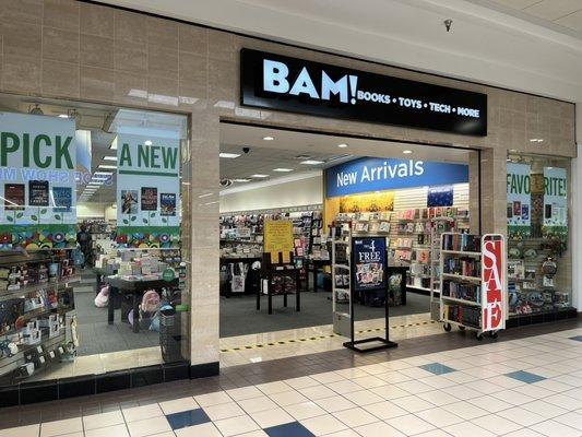 Our main entrance inside the mall across from Bath and Body Works.