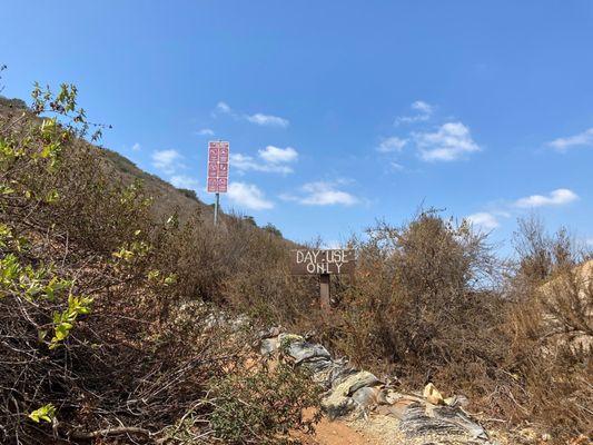 Trailhead signage.