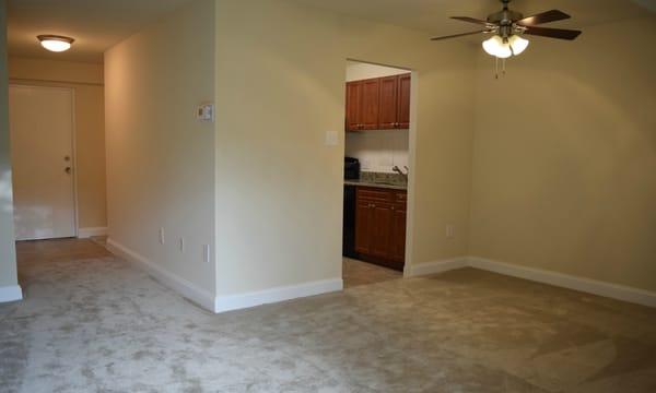 View into kitchen