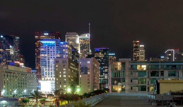 Whitespace DTLA view at night