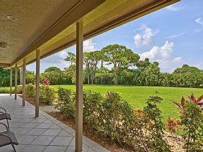 Spend time reflecting on the porch while enjoying the beautiful grounds surounding you.