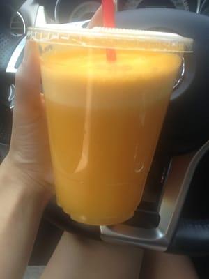 Fresh squeezed orange juice $3