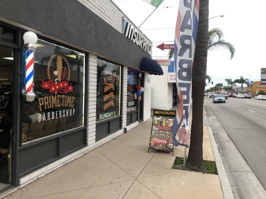 The outside of the barbershop 1911 s Main st