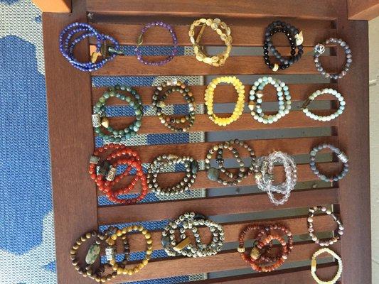 Local made semi precious stone bracelets