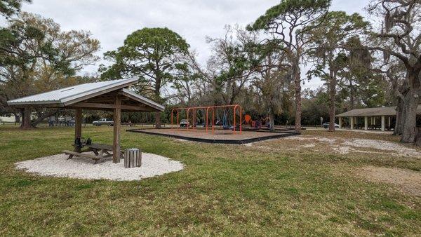 Swings and younger kids playground