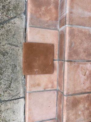 Original colored Arto concrete tile compared to faded installed product