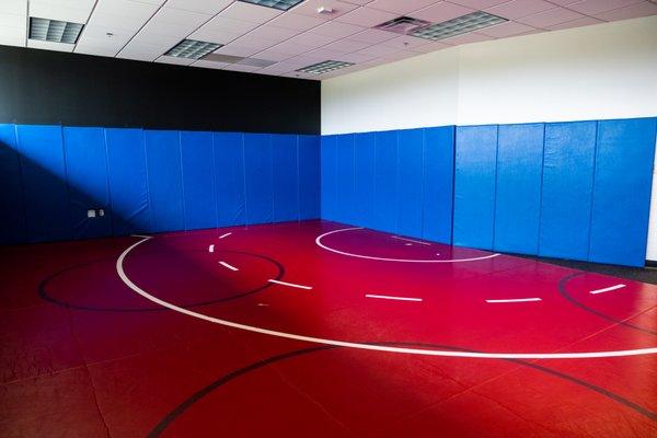 Wrestling studio is fully padded