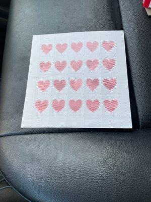 Heart stamps