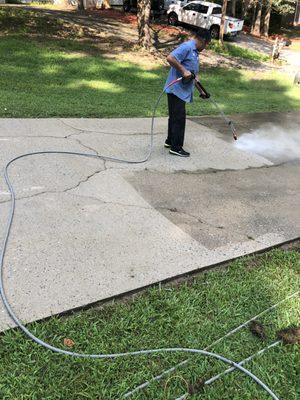 Pressure washing