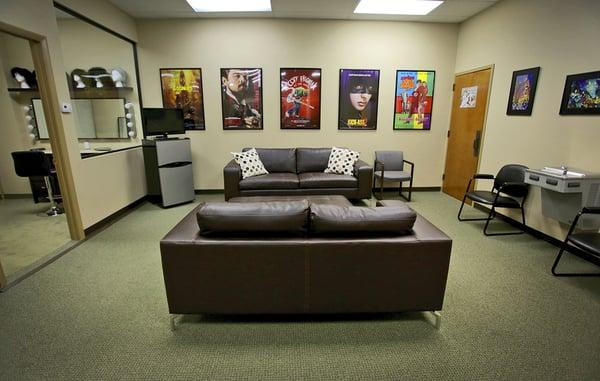 The lounge area in the studio.