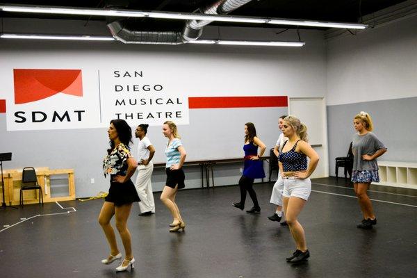 Students with instructor and Broadway alumna Natalie Nucci at our Anything Goes Drama-Free Dance Class.