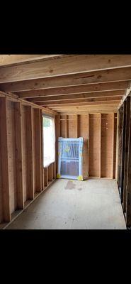 Bottom floor of new construction framing