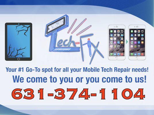 Tech-Fix of Long Island, you're #1 go-to spot for all your mobile tech repair needs. Set up an appointment with us today!