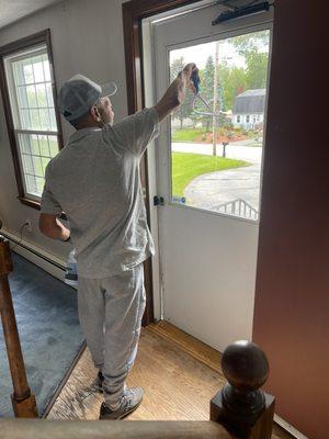 Interior windows,  power washing