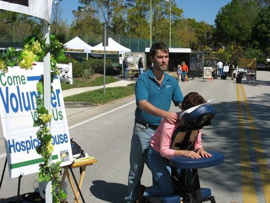 Heavenly Healing Hands Therapeutic Massage often helps out at charity events.