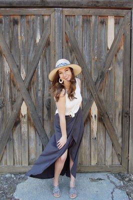 Skirt, hat