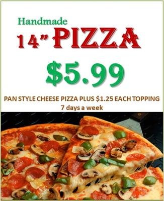 14"Pizza $5.95