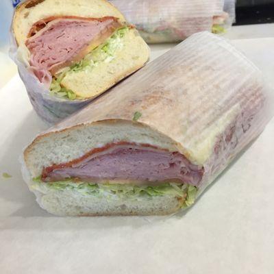 Salami Ham and Swiss Hero