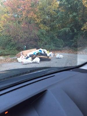 Nice curb appeal! This has sat across from our building for days.