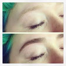 Before and after for brow tinting