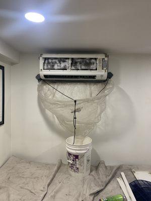 Power wash mini ductless split system