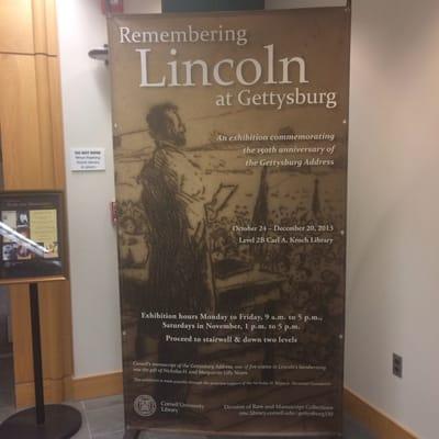 Special Lincoln exhibit for the Gettysburg Address 150th anniversary